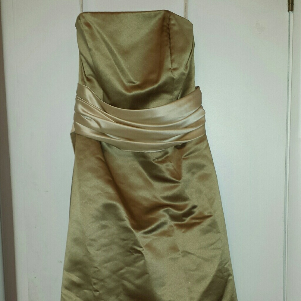Midi satin champaign dress